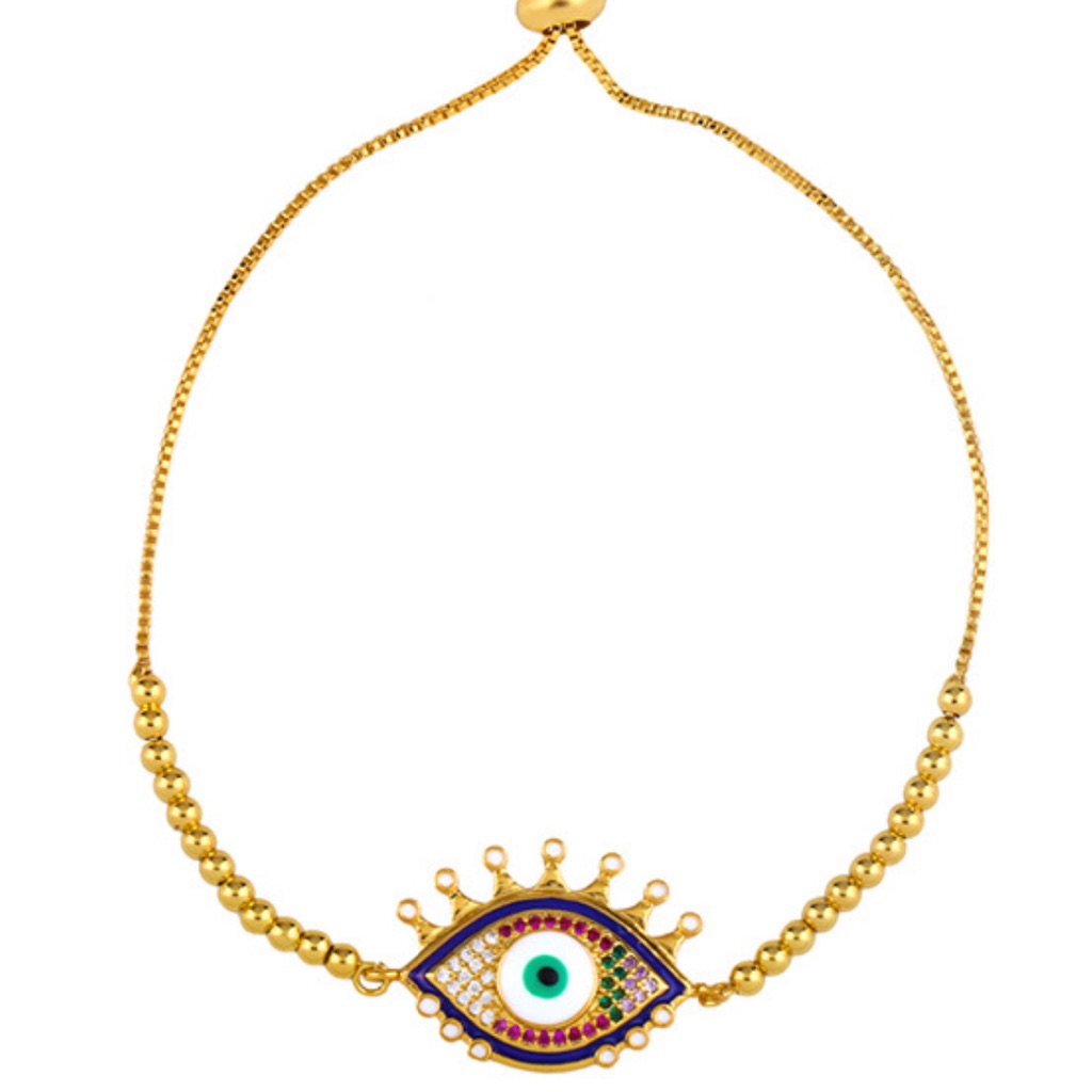14k Gold Filled Evil Eye Bracelet
